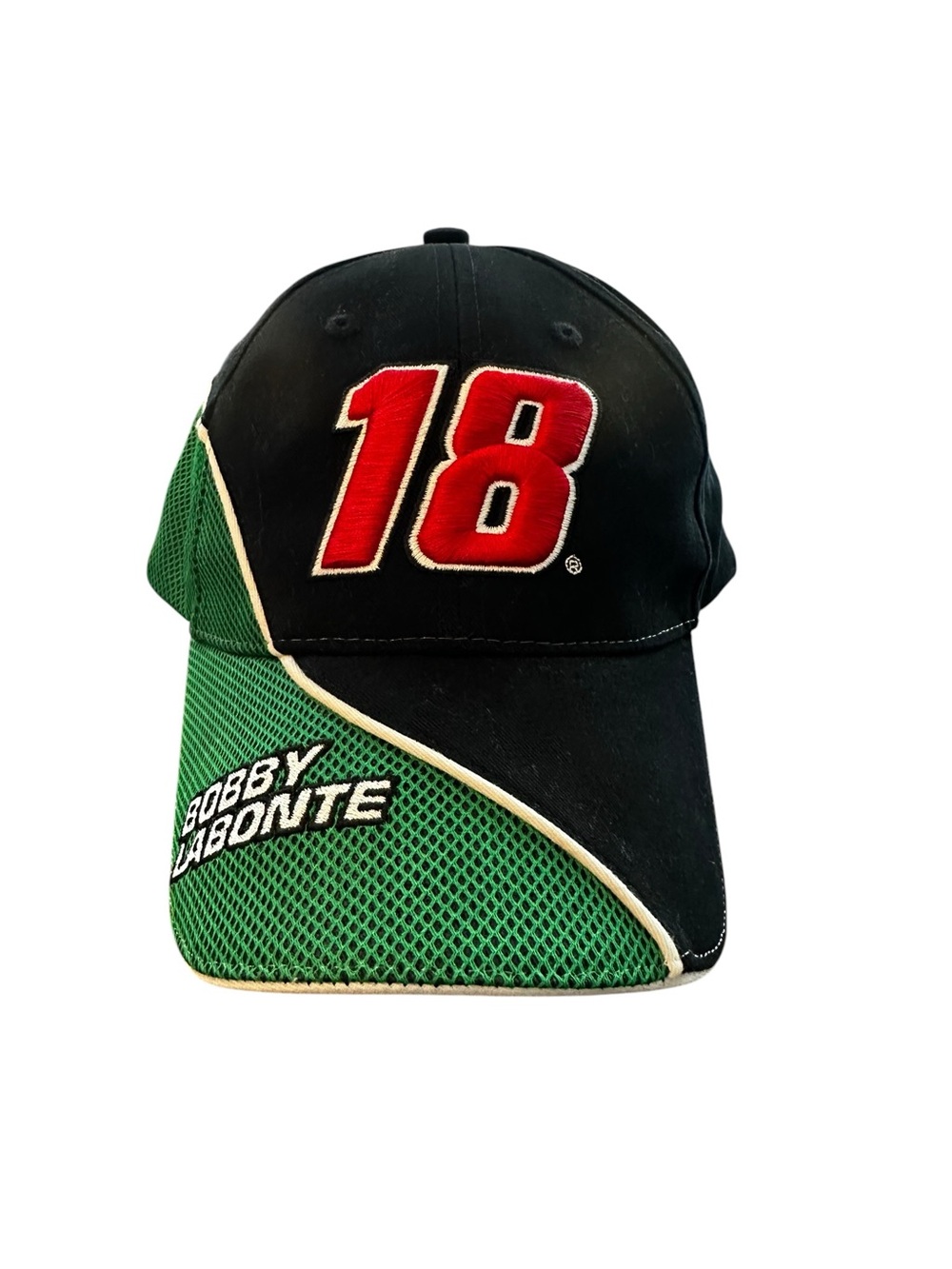 VTG Winner’s Circle Bobby Labonte #18 NASCAR Mesh Adjustable Hat Cap Racing